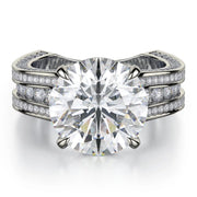 MICHAEL M Engagement Rings White Gold Strada R752-3 R752-3WG
