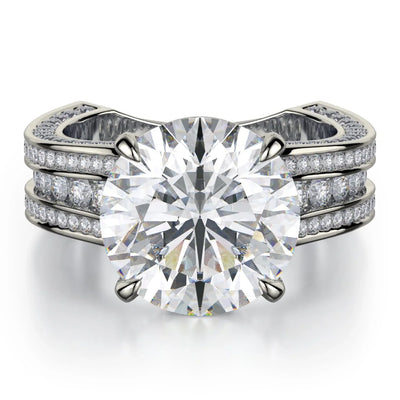 MICHAEL M Engagement Rings White Gold Strada R752-3 R752-3WG