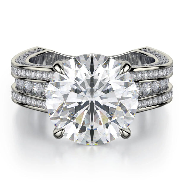 MICHAEL M Engagement Rings White Gold Strada R752-3 R752-3WG