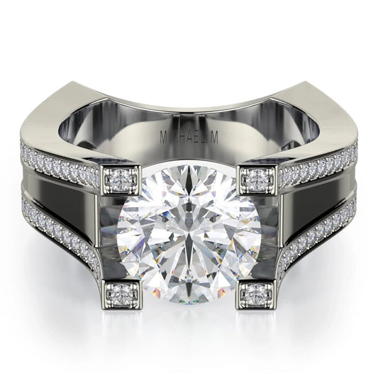 MICHAEL M Engagement Rings White Gold Strada R757-2 R757-2WG
