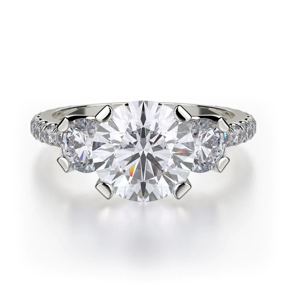 MICHAEL M Engagement Rings White Gold Trinity R422-2 R422-2WG