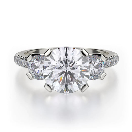 MICHAEL M Engagement Rings White Gold Trinity R422-2 R422-2WG