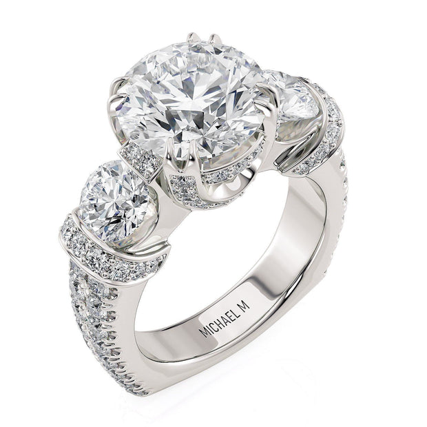 MICHAEL M Engagement Rings White Gold Trinity R770-3