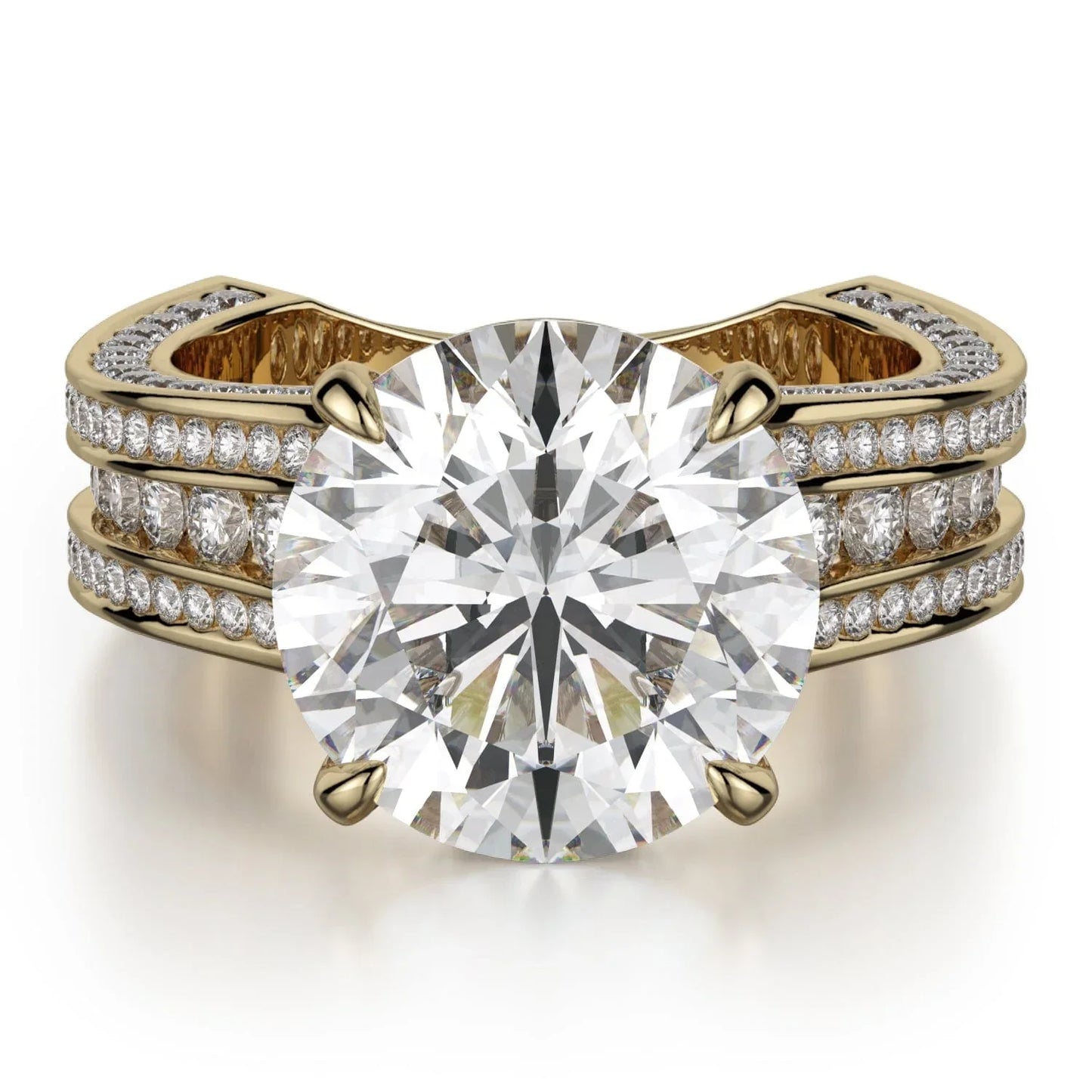 MICHAEL M Engagement Rings Yellow Gold Strada R752-3 R752-3YG