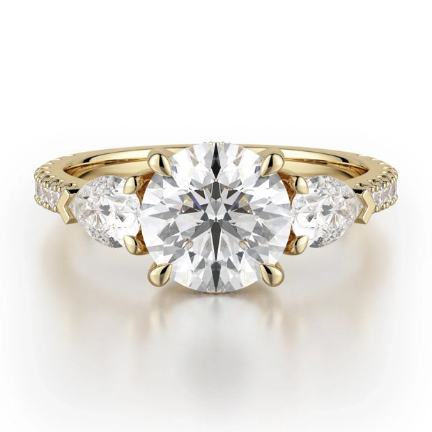 MICHAEL M Engagement Rings Yellow Gold Trinity R758-2 R758-2YG