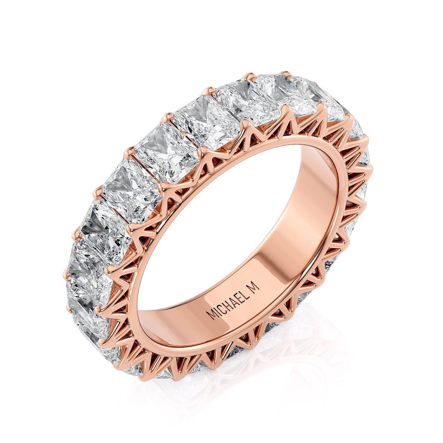 MICHAEL M Wedding Bands 18K Rose Gold / 6 Crown Band B337
