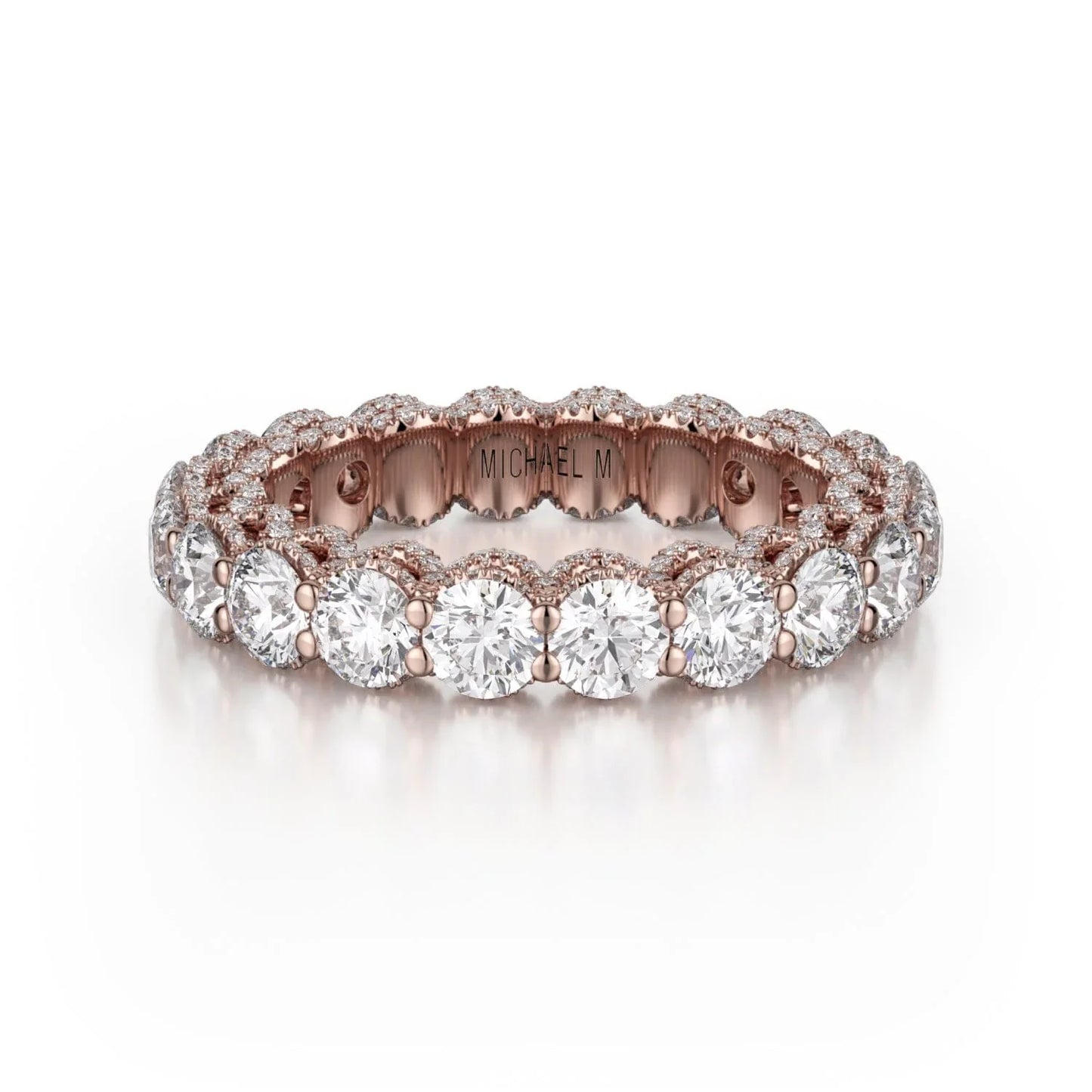MICHAEL M Wedding Bands 18K Rose Gold Crown Band B328 B328