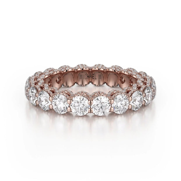 MICHAEL M Wedding Bands 18K Rose Gold Crown Band B328 B328