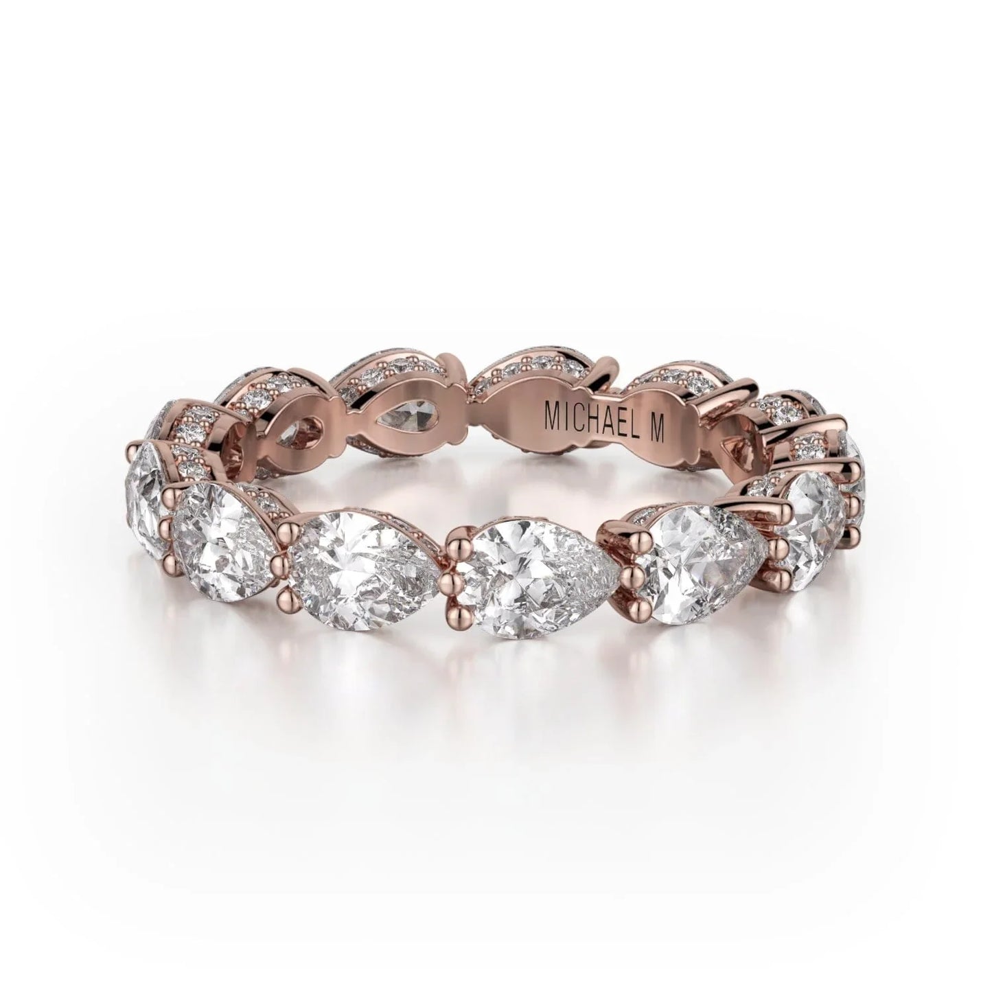 MICHAEL M Wedding Bands 18K Rose Gold Crown Band B329