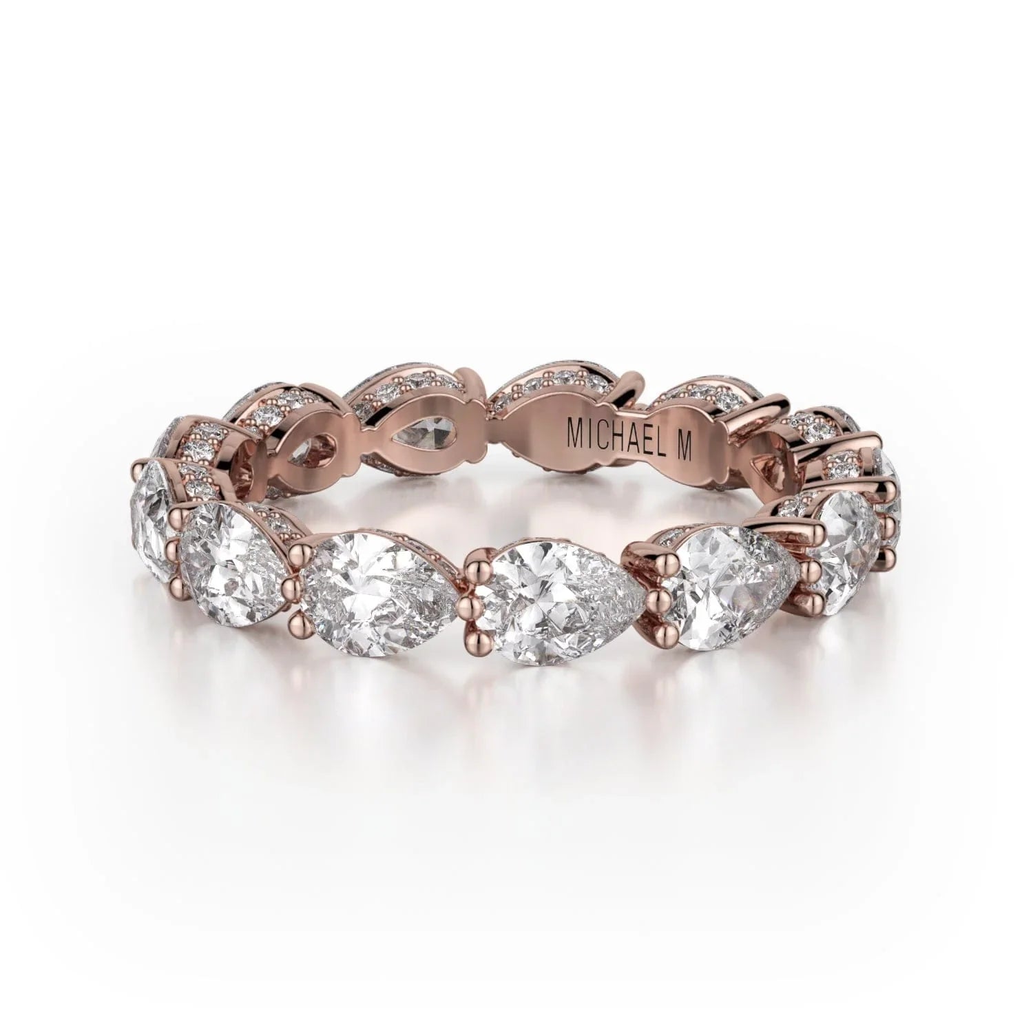 MICHAEL M Wedding Bands 18K Rose Gold Crown Band B329