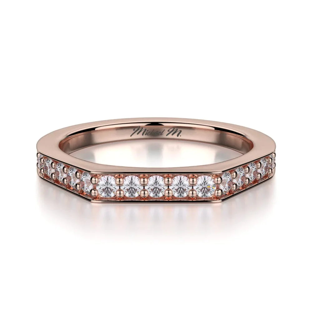 MICHAEL M Wedding Bands 18K Rose Gold Wedding band R697B R697BRG