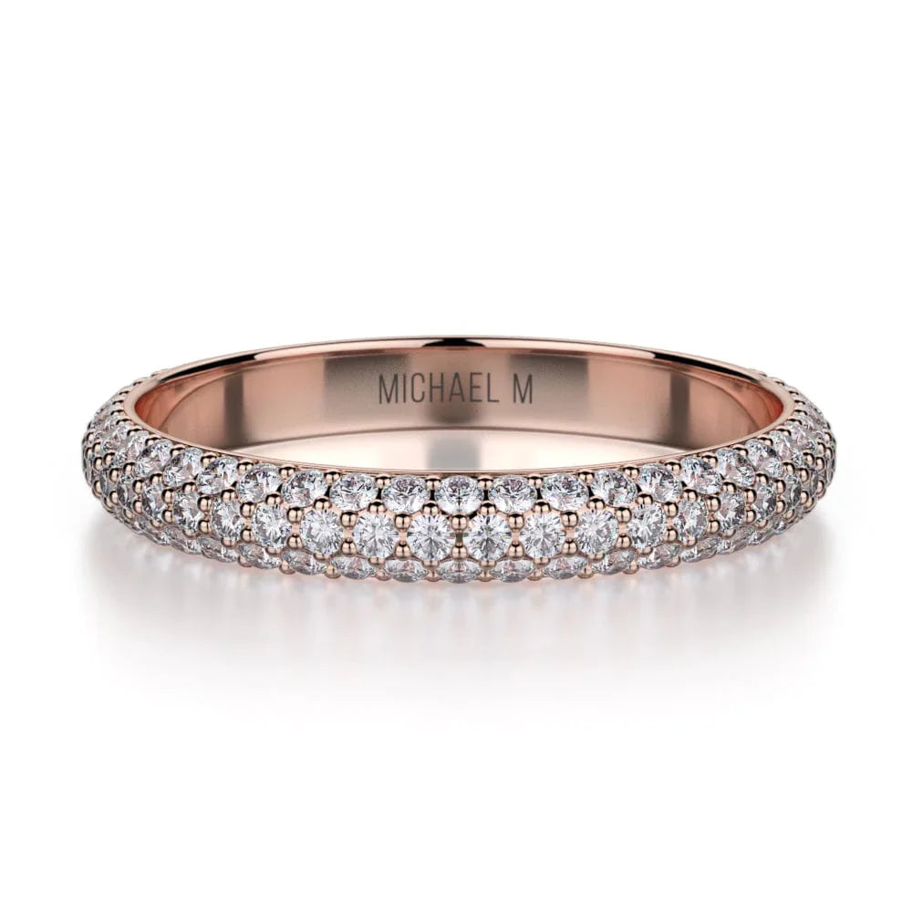 MICHAEL M Wedding Bands 18K Rose Gold Wedding band R699B R699BRG