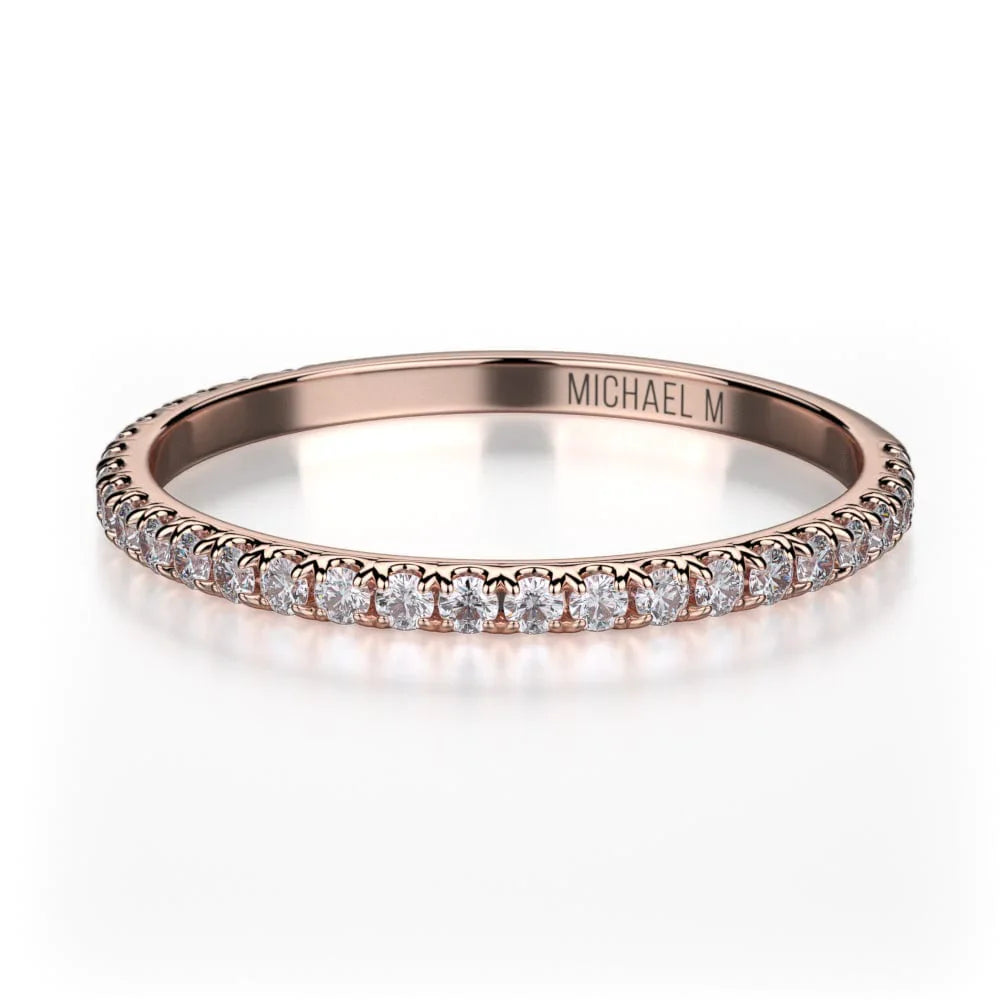 MICHAEL M Wedding Bands 18K Rose Gold Wedding band R706B R706BRG