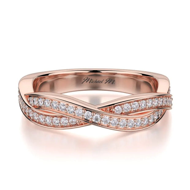 MICHAEL M Wedding Bands 18K Rose Gold Wedding band R709B R709BRG