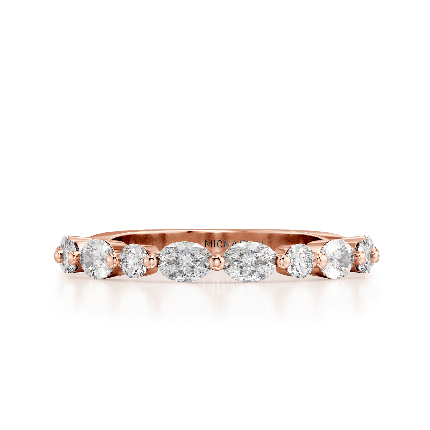 MICHAEL M Wedding Bands 18K Rose Gold Wedding Band R837B R837B-RG
