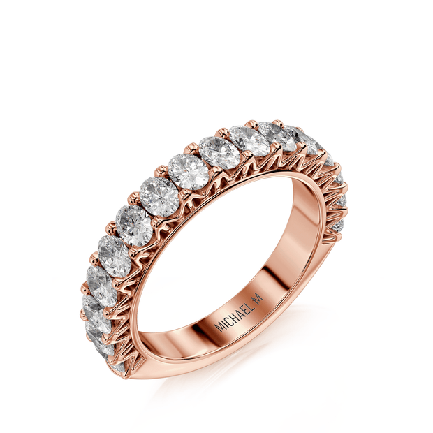 MICHAEL M Wedding Bands 18K Rose Gold Wedding Band R903B