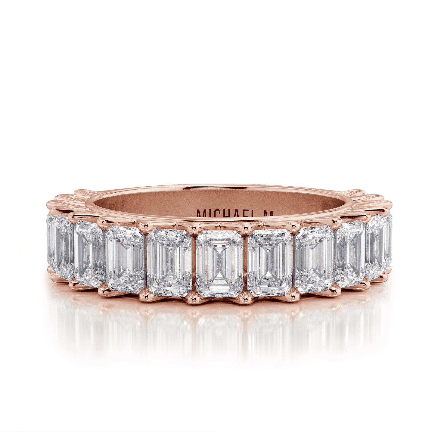 MICHAEL M Wedding Bands 18K Rose Gold Wedding Band R904B R904B-RG