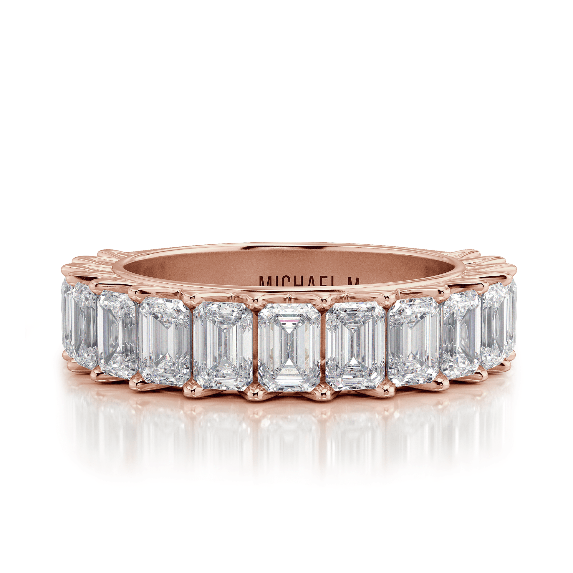 MICHAEL M Wedding Bands 18K Rose Gold Wedding Band R904B R904B-RG