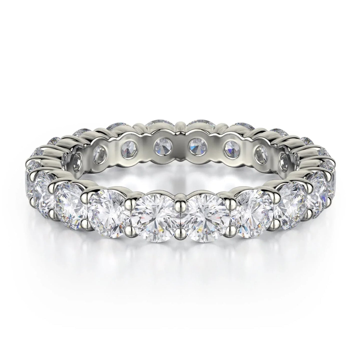 MICHAEL M Wedding Bands 18K White Gold / 4 Crown Band B800-3 B8003-WG4