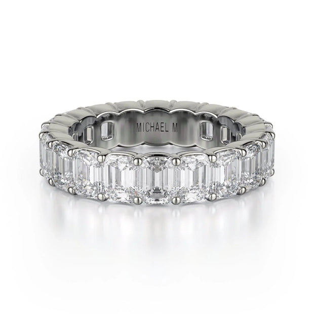 MICHAEL M Wedding Bands 18K White Gold Crown Band B330