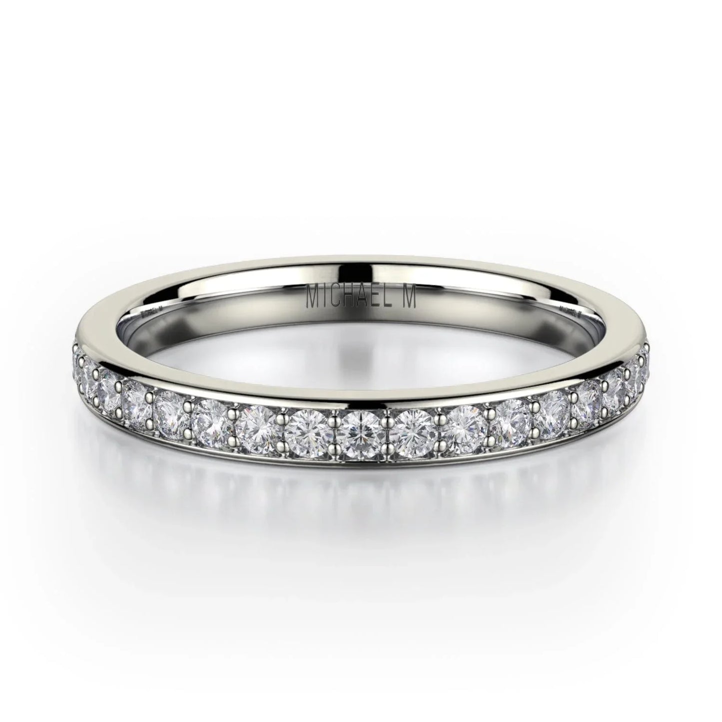 MICHAEL M Wedding Bands 18K White Gold Wedding band R324B