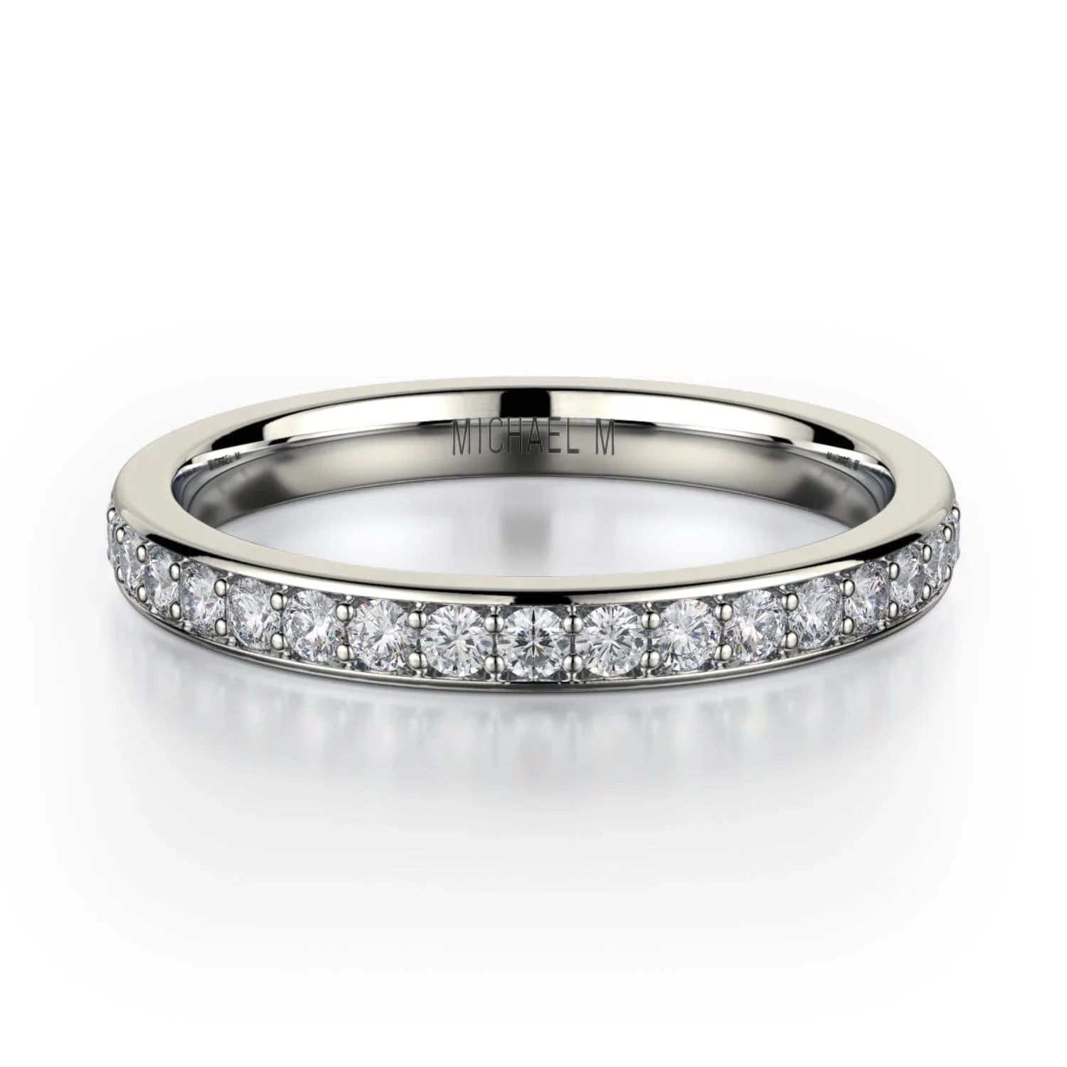 MICHAEL M Wedding Bands 18K White Gold Wedding band R324B