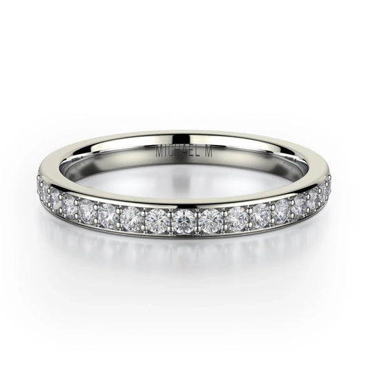 MICHAEL M Wedding Bands 18K White Gold Wedding band R324B