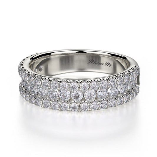 MICHAEL M Wedding Bands 18K White Gold Wedding band R396B