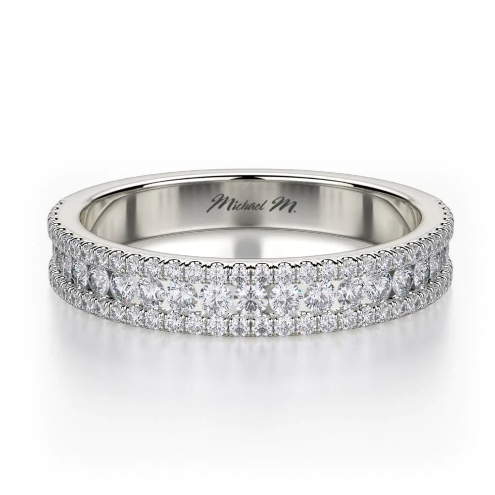 MICHAEL M Wedding Bands 18K White Gold WEDDING BAND  R396SB