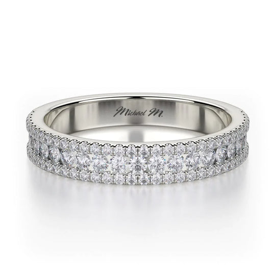 MICHAEL M Wedding Bands 18K White Gold WEDDING BAND  R396SB