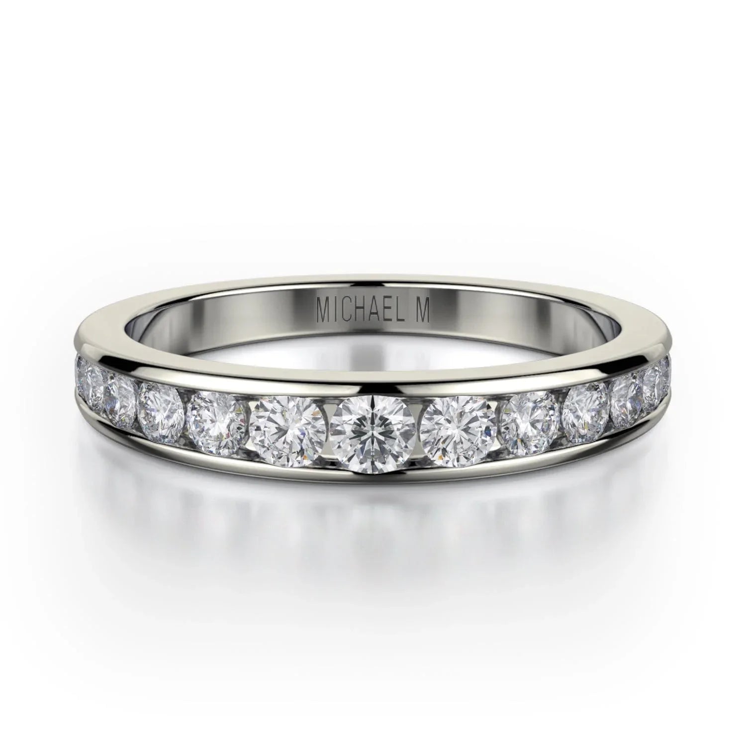 MICHAEL M Wedding Bands 18K White Gold Wedding band R417B