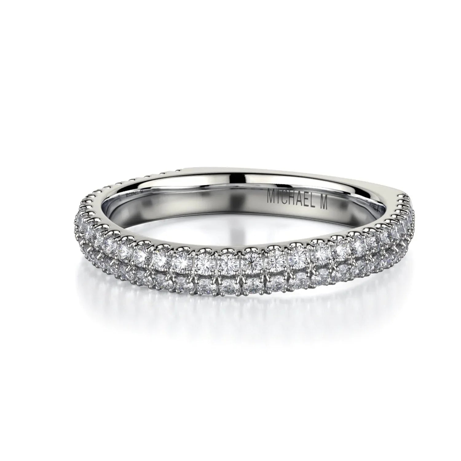 MICHAEL M Wedding Bands 18K White Gold Wedding band R437B