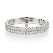 MICHAEL M Wedding Bands 18K White Gold Wedding band R688B R688BWG
