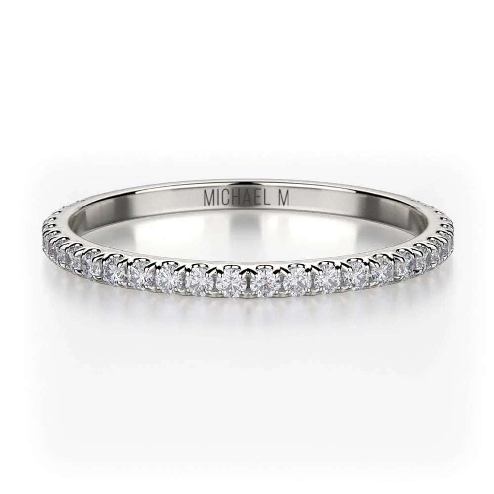 MICHAEL M Wedding Bands 18K White Gold Wedding band R706B R706BWG