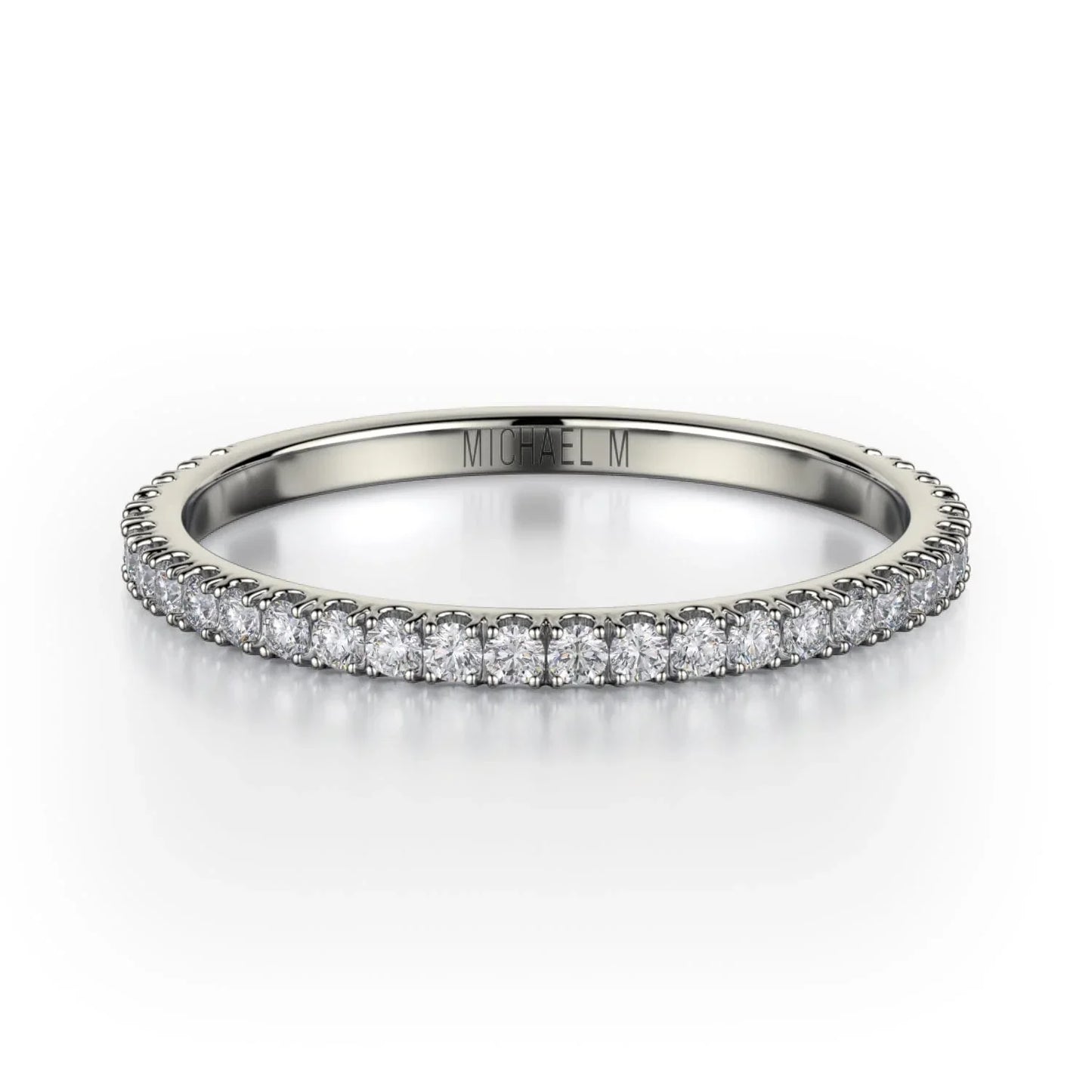MICHAEL M Wedding Bands 18K White Gold Wedding band R713B R715B-WG