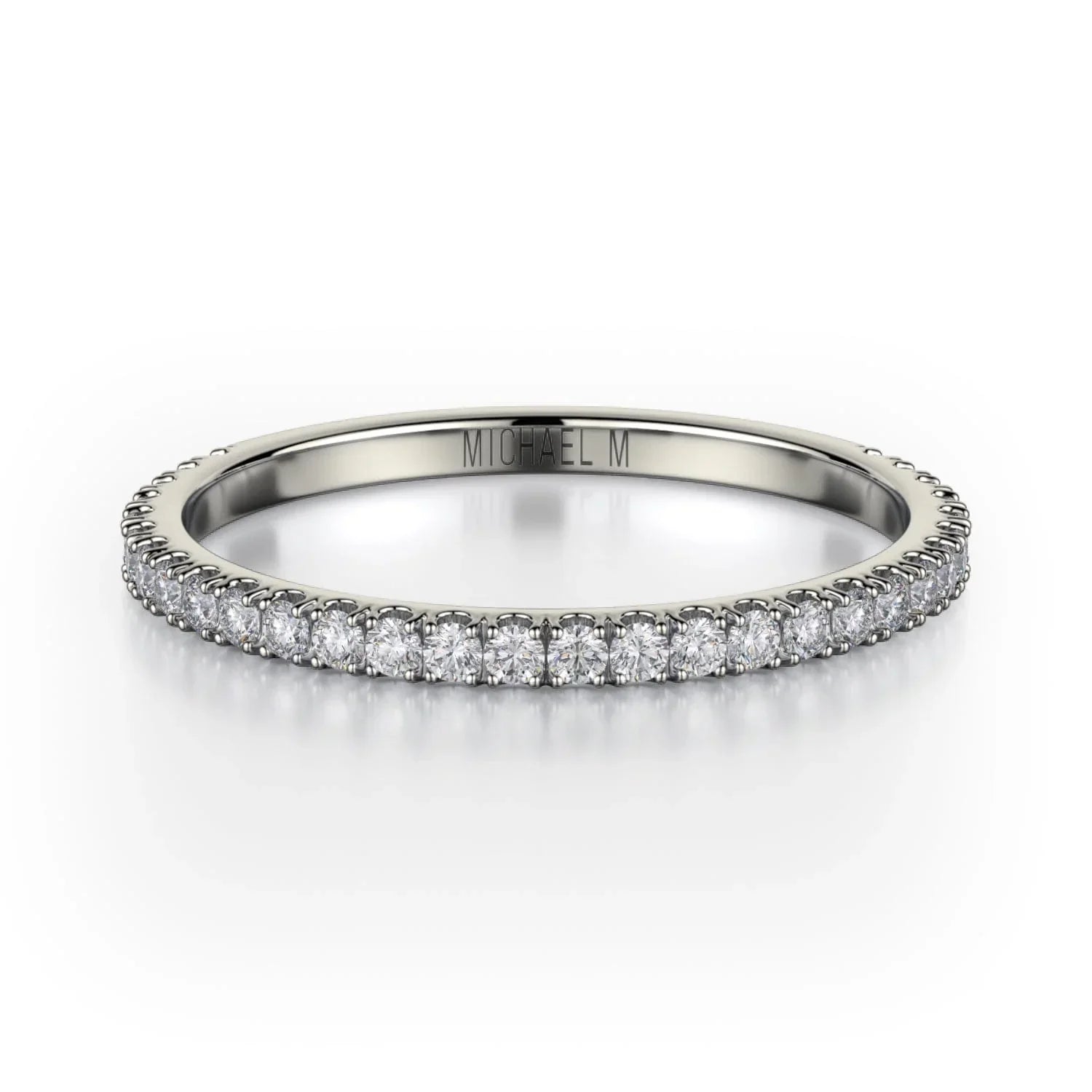 MICHAEL M Wedding Bands 18K White Gold Wedding band R742B