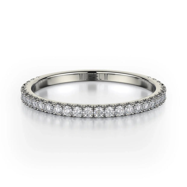 MICHAEL M Wedding Bands 18K White Gold Wedding band R742B