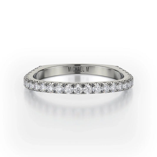 MICHAEL M Wedding Bands 18K White Gold Wedding band R783B R783B-WG