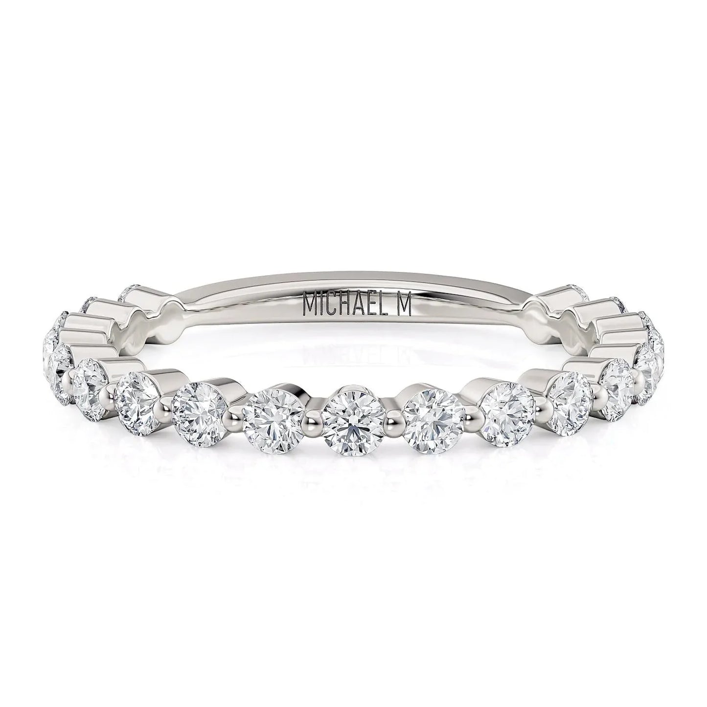 MICHAEL M Wedding Bands 18K White Gold Wedding band R791B