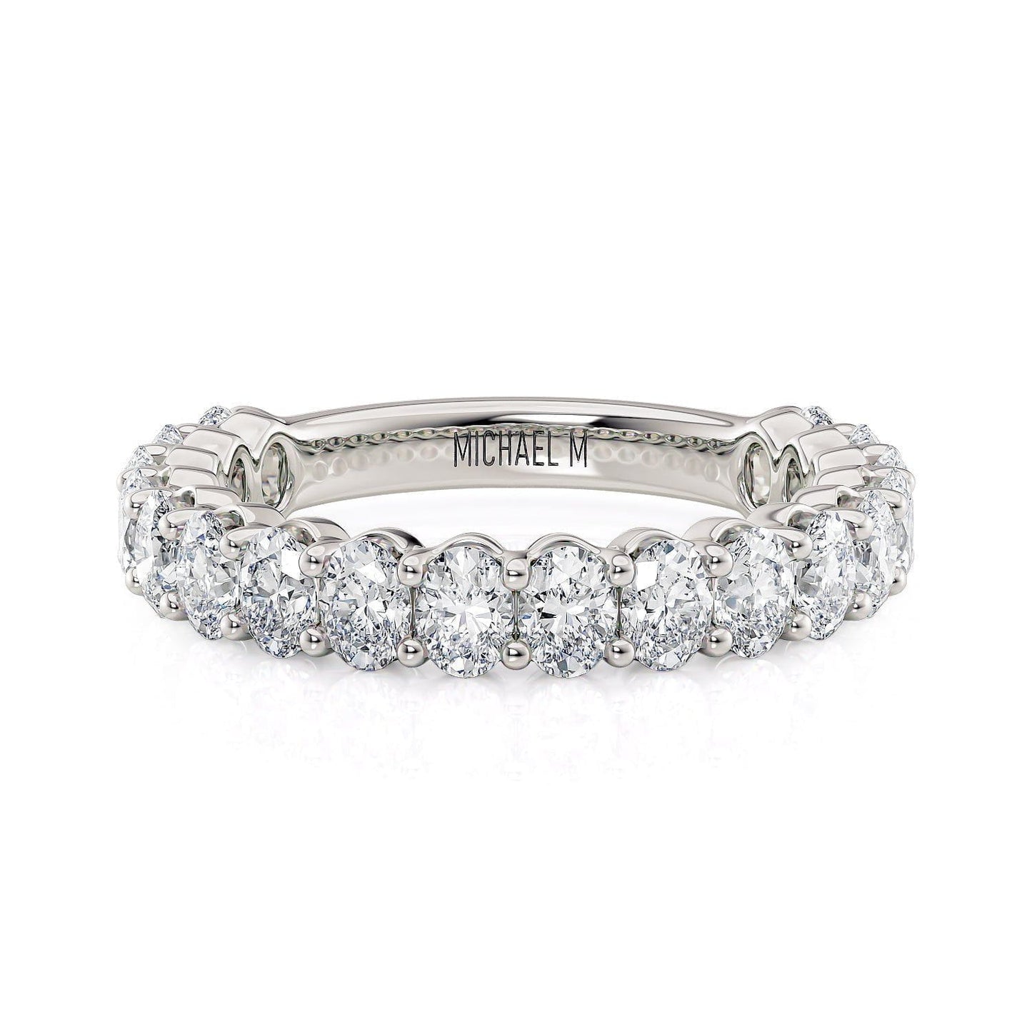 MICHAEL M Wedding Bands 18K White Gold Wedding Band R795SB