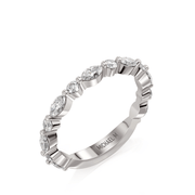 MICHAEL M Wedding Bands 18K White Gold Wedding Band R831B