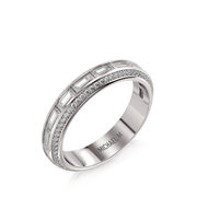 MICHAEL M Wedding Bands 18K White Gold Wedding Band R835B