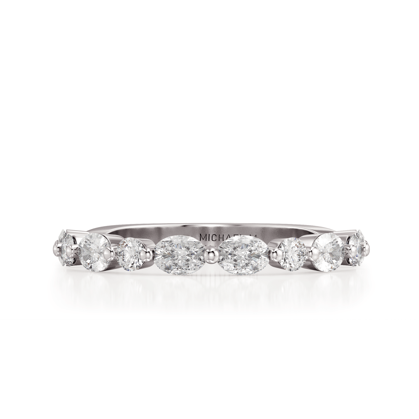MICHAEL M Wedding Bands 18K White Gold Wedding Band R837B R837B-WG