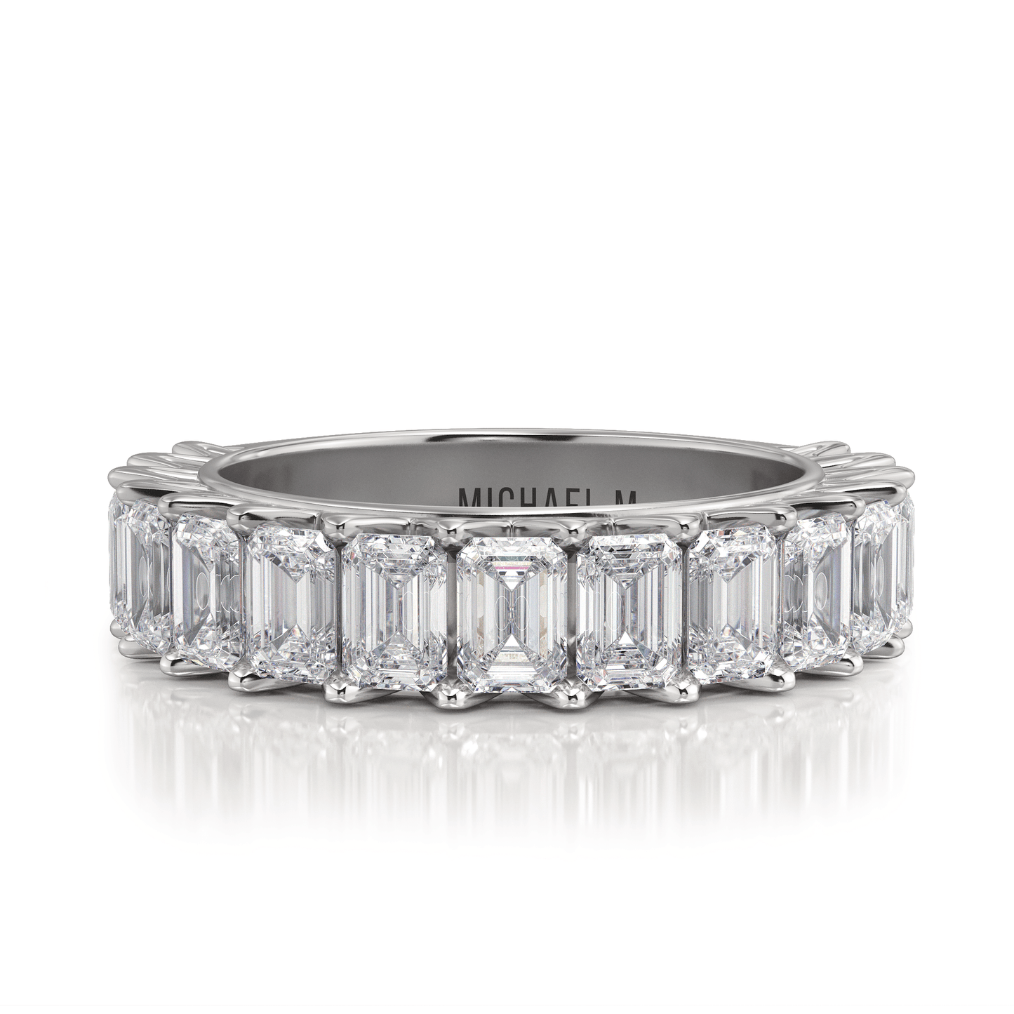 MICHAEL M Wedding Bands 18K White Gold Wedding Band R904B R904B-WG