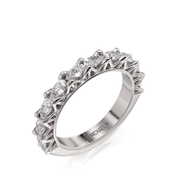 MICHAEL M Wedding Bands 18K White Gold Wedding Band R905B