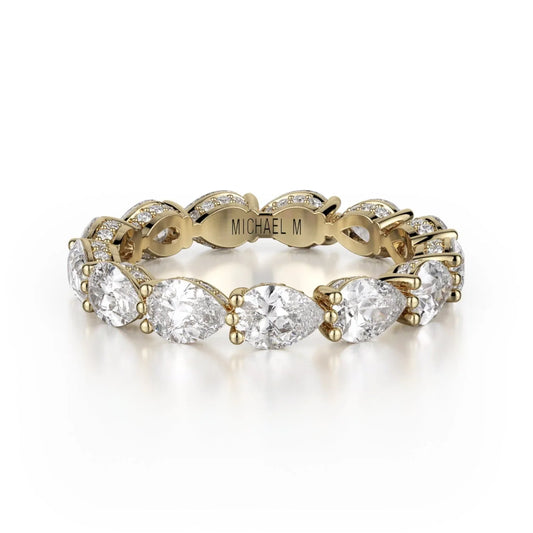 MICHAEL M Wedding Bands 18K Yellow Gold Crown Band B329