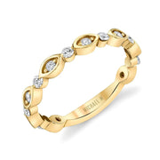 MICHAEL M Wedding Bands 18K Yellow Gold Marquise Round Diamond Band B312