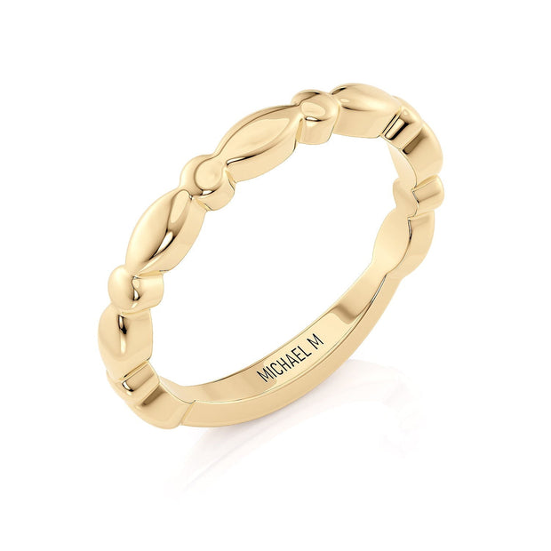 MICHAEL M Wedding Bands 18K Yellow Gold Wedding Band R829B