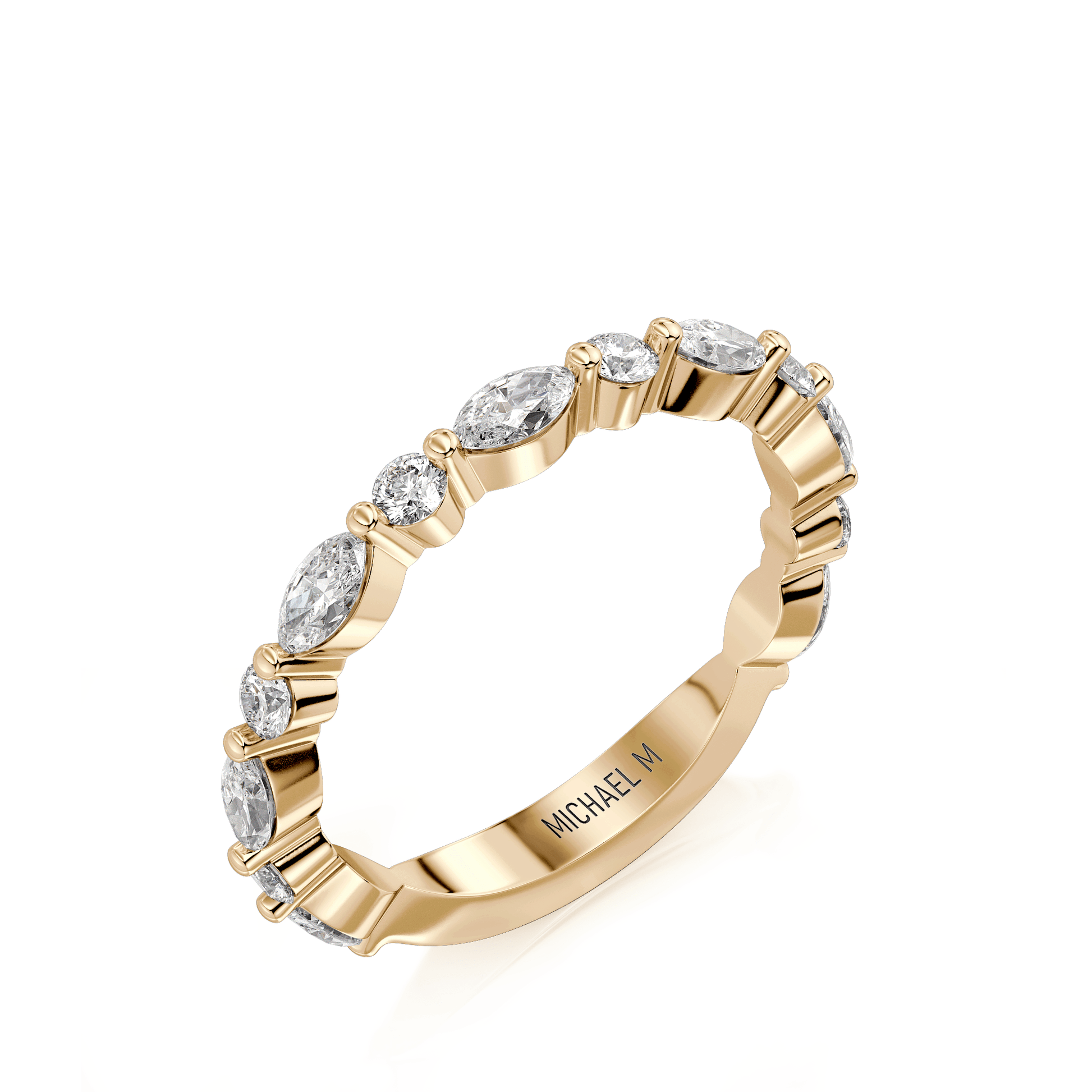 MICHAEL M Wedding Bands 18K Yellow Gold Wedding Band R831B