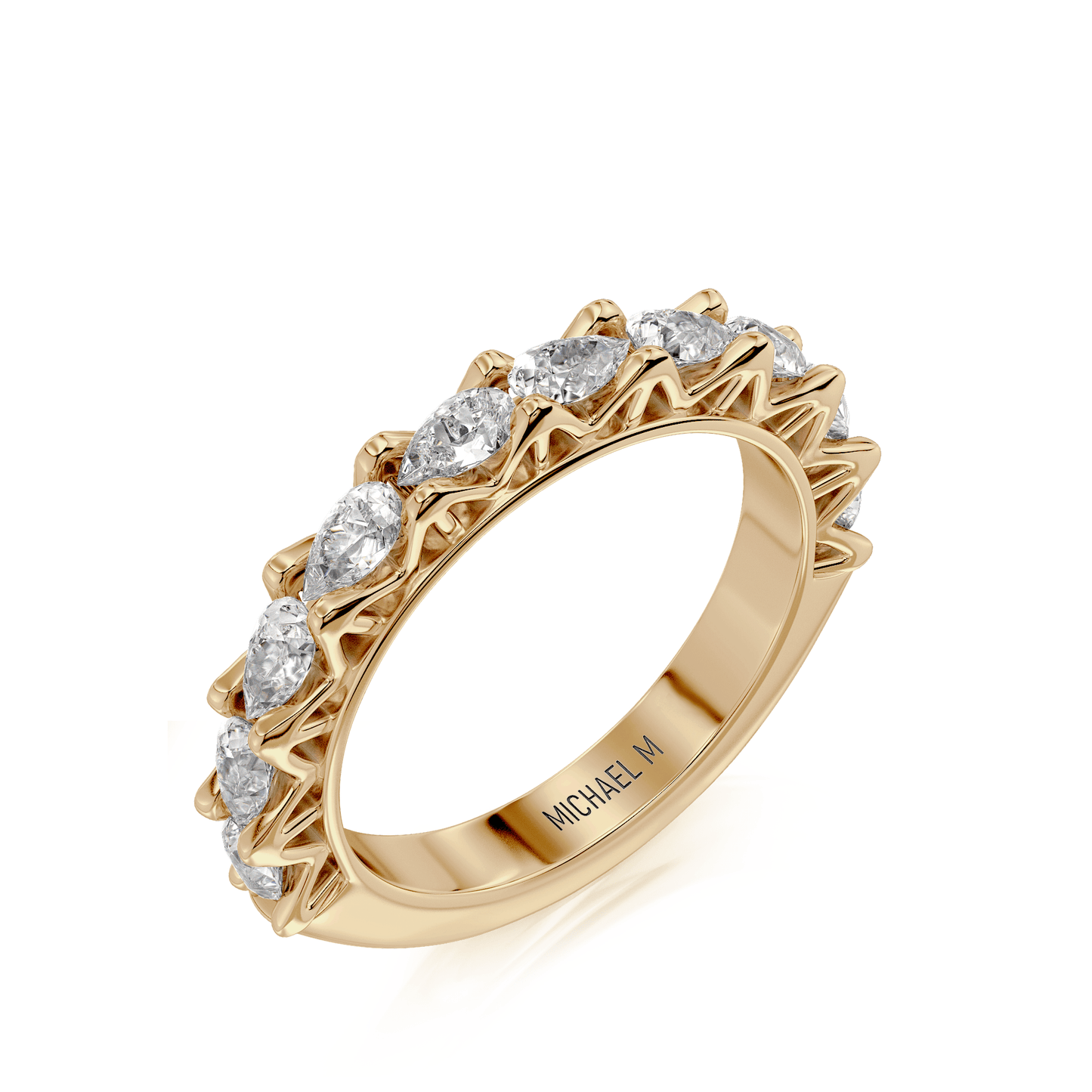 MICHAEL M Wedding Bands 18K Yellow Gold Wedding Band R905B